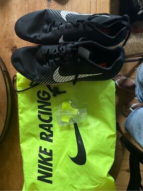 Nike Black and Orange indoor track Racing Sneaker